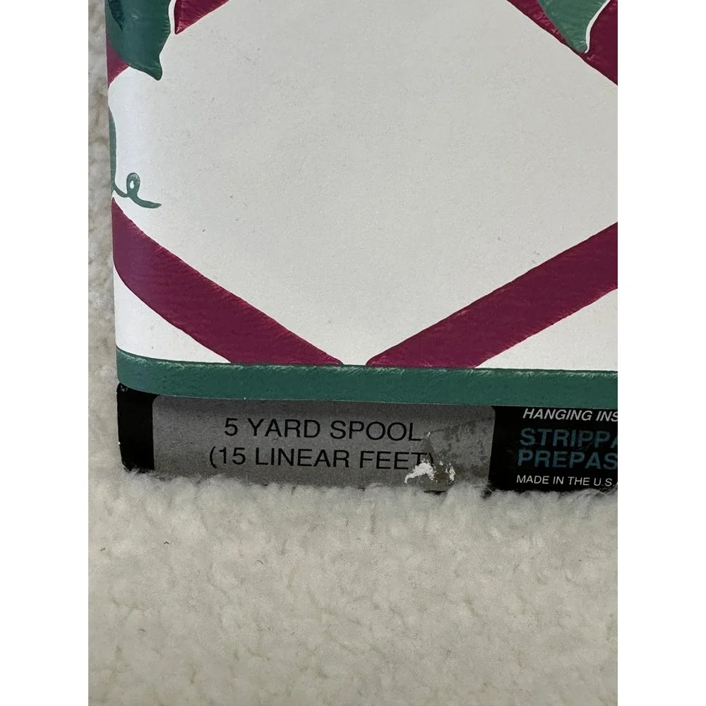 Color Tree Designs Wallcovering Border Ivy Trellis Green Magenta 95626 3 Packs